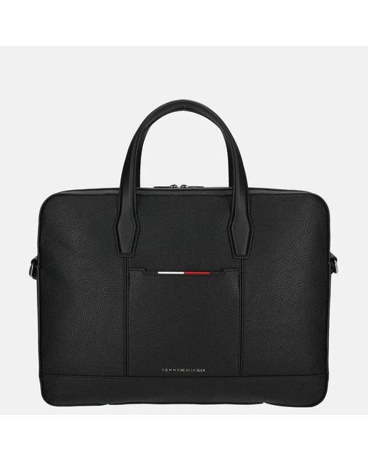Tommy Hilfiger Central Slim Laptoptas 16 Inch Black voor heren