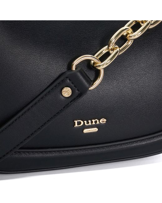 Dune Black Direction Chain Detail Shoulder Bag