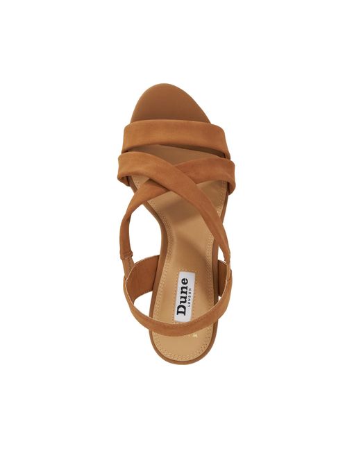 Dune Brown Wf Kamies Wide Fit Cork Wedge Heel Shoes