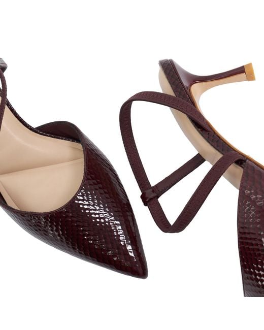 Dune Brown Charming Embellished Court Shoes