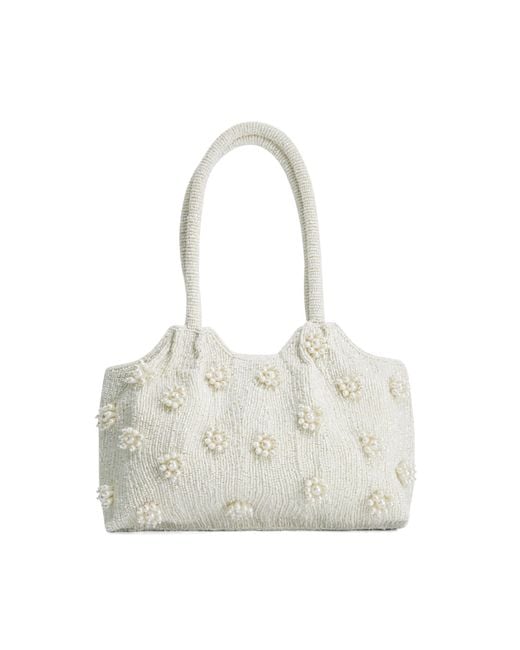 Dune White Dunmore Embellished Shoulder Bag