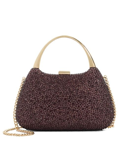 Dune Purple Beamings Handle Embellished Bag