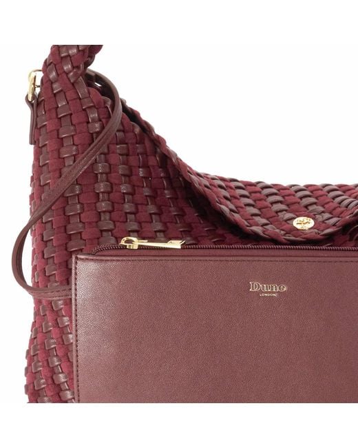 Dune Purple Deliberate L Woven Shoulder Bag