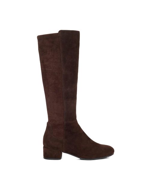 Dune Brown Tayla Stretch Knee-High Boots