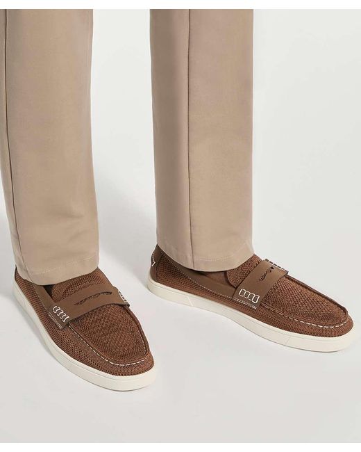 Dune Brown Benzy Casual Suede Loafers for men