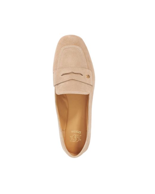 Dune Pink Glances Leather Crush Back Logo Penny Loafers