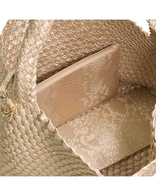 Dune Natural Deliberate L Woven Shoulder Bag