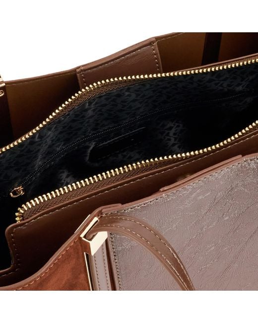 Dune Brown Dorry P Textured Tote Bag