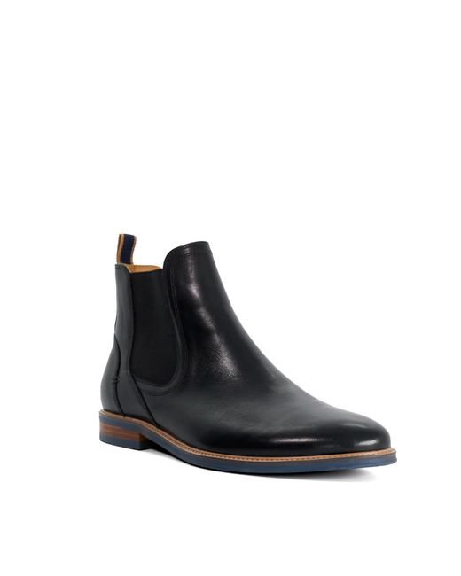 Dune Black Mckinley Formal Leather Chelsea Boots for men