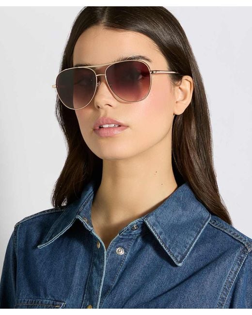 Dune Purple Grace Aviator Sunglasses