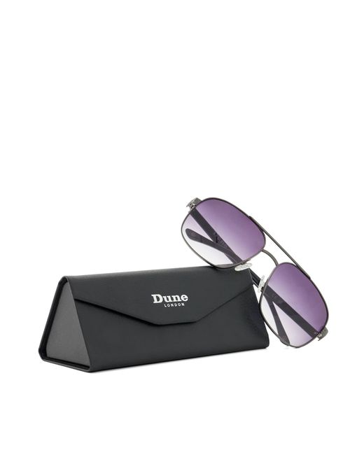 Dune Purple Oakes Rectangular Frame Sunglasses for men