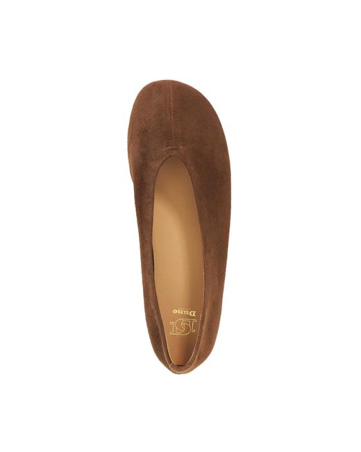 Dune Brown Highcut Ballet Flats