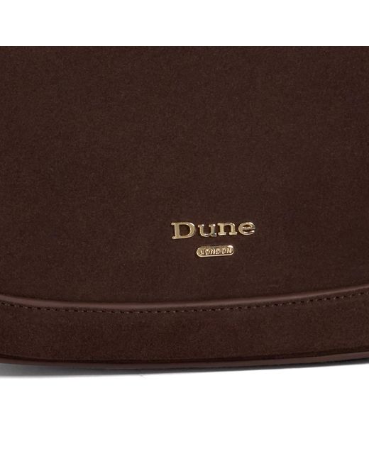 Dune Brown Direction Chain Detail Shoulder Bag