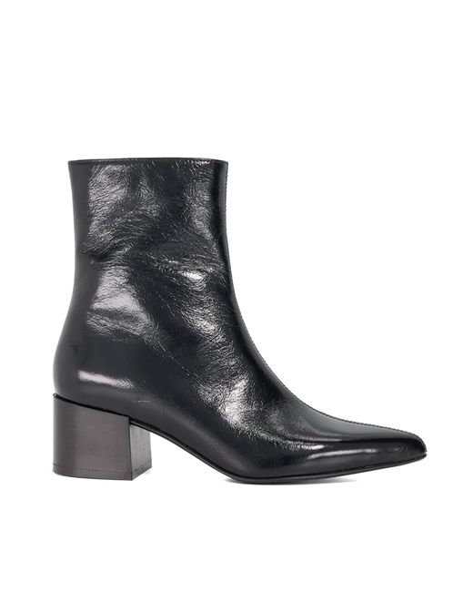 Dune Gray Pami Block Heel Ankle Boots