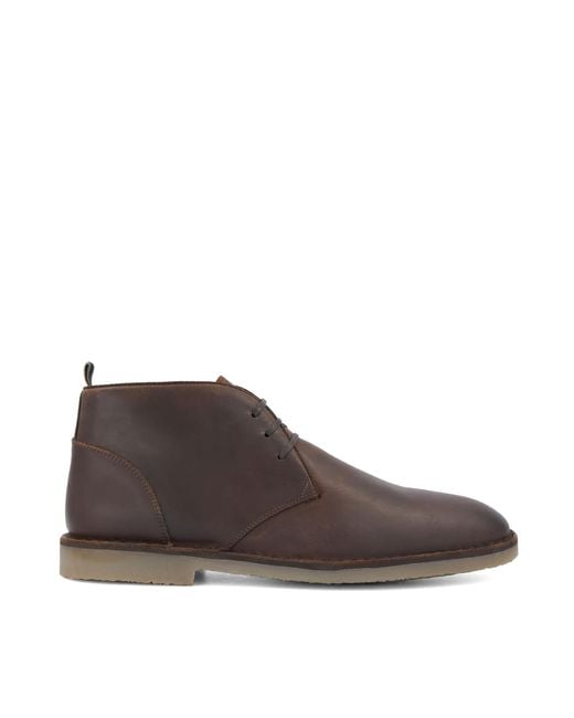 Dune Brown Cashed Casual Chukka Boots for men