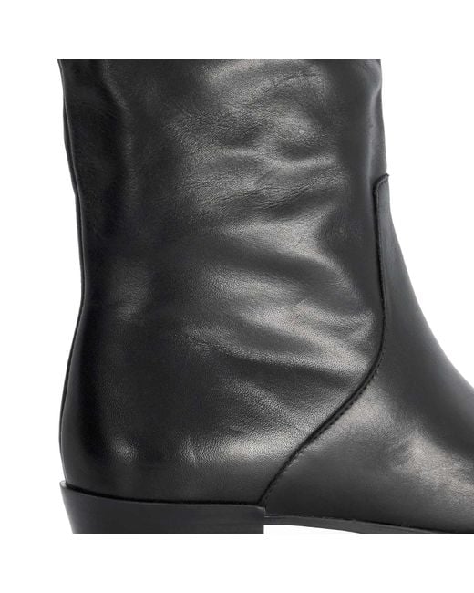 Dune Black Torrie Low-Heel Knee-High Boots