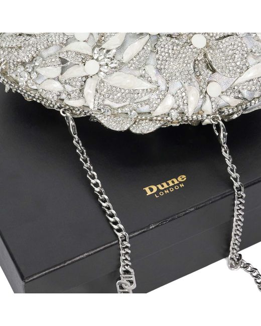 Dune Gray Brides Embellished Hard Case Clutch