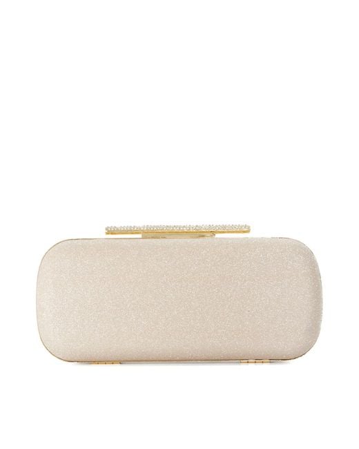 Dune Natural Body Structured Chain Strap Clutch Bag