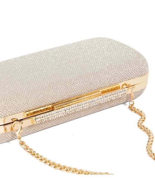 Dune Natural Body Structured Chain Strap Clutch Bag