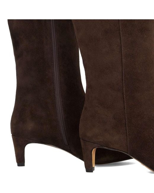 Dune Brown Wf Smoulder Heeled Knee-High Boots