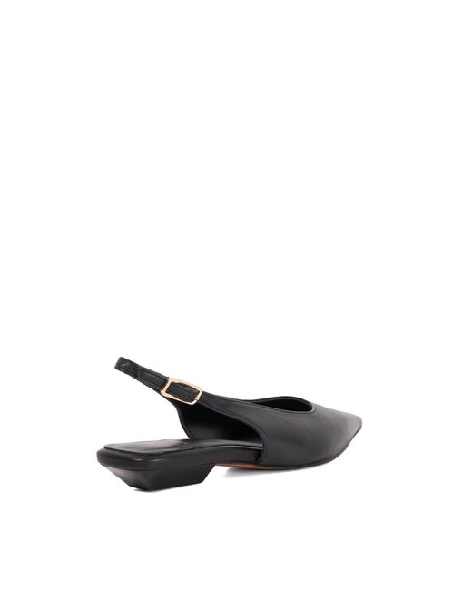 Dune Black Hostess Suede Sling Backs