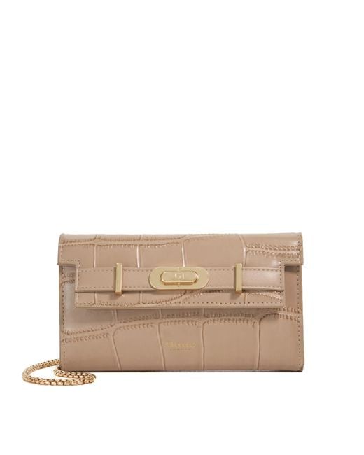 Dune Natural Showmance Chain Handle Turn Lock Bag