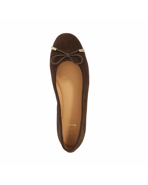 Dune Brown Highest Toe Cap Ballet Pump