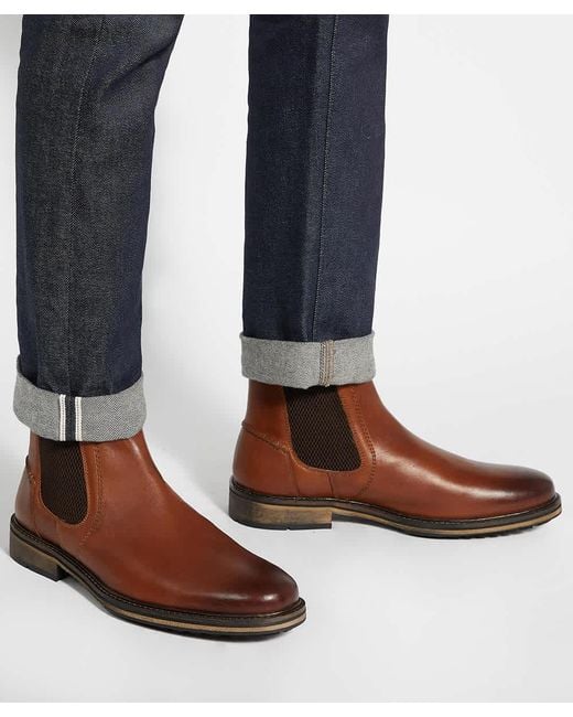 Dune Brown Wf Chorleys Wide Fit Leather Chelsea Boots for men