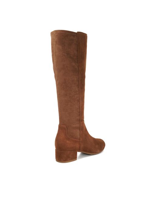 Dune Brown Tayla Stretch Knee-High Boots