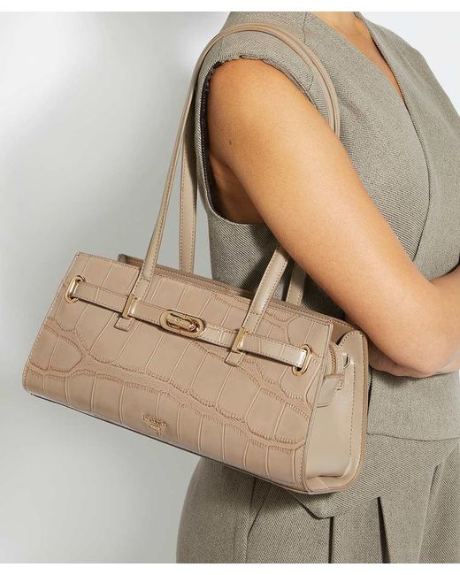 Dune Natural Depend Leather Shoulder Bag