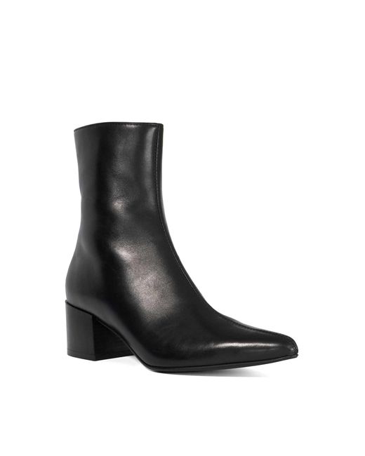 Dune Black Pami Block Heel Ankle Boots