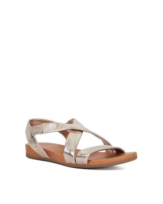 Dune Brown Wf Landies Wide Fit Casual Sandals