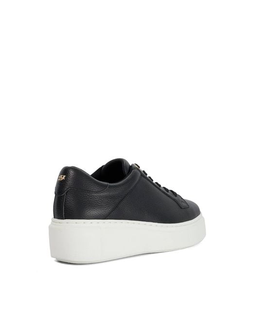 Dune Black Evienne Leather Lace-Up Chunky Trainers