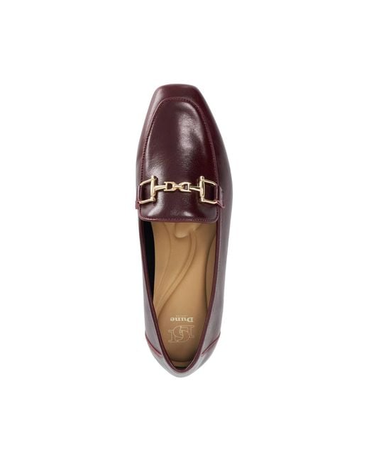 Dune Purple Wf Grained Hardware-Detail Loafers
