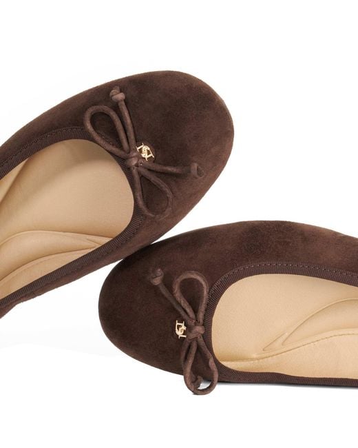 Dune Brown Wf Helenne Bow-Detail Ballet Flats