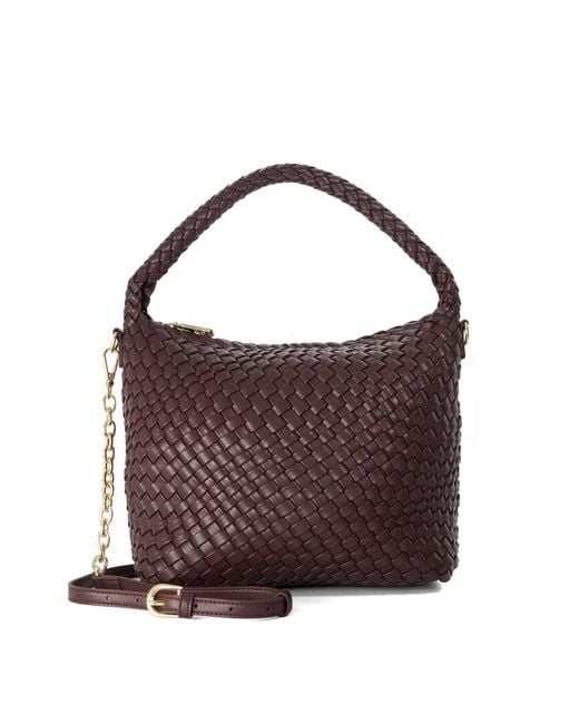 Dune Brown Deliberate M Woven Shoulder Bag