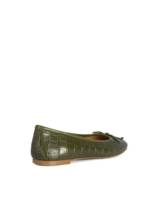 Dune Green Helenne Ballet Flats
