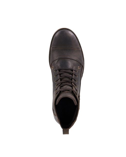 Dune Brown Simon Leather Lace Up Chukka Boots for men