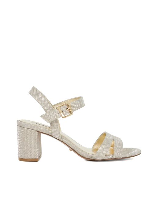 Dune Metallic Merisa Block-Heeled Sandals