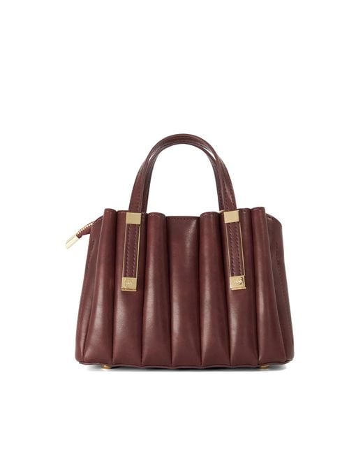 Dune Brown Dinkydolly Pleated Top-Handle Bag