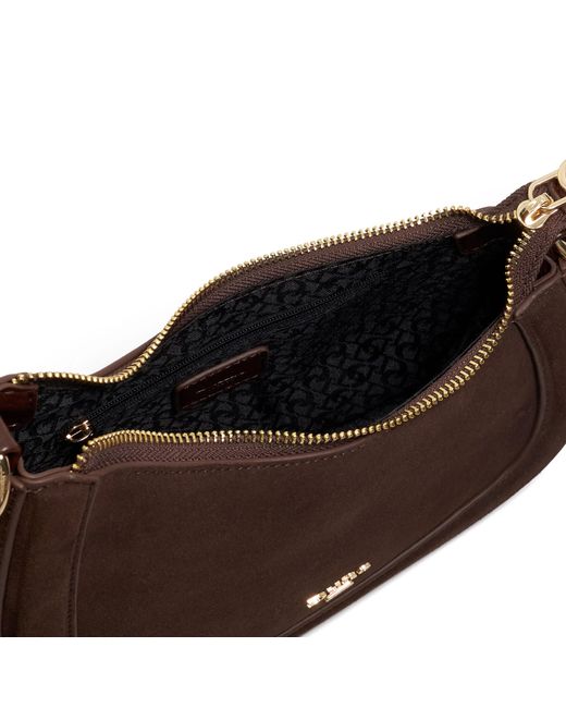 Dune Brown Direction Chain Detail Shoulder Bag