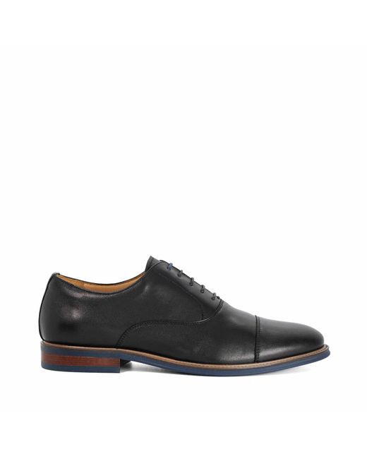 Dune Black Stanlakes Leather Lace-Up Oxford Shoes for men