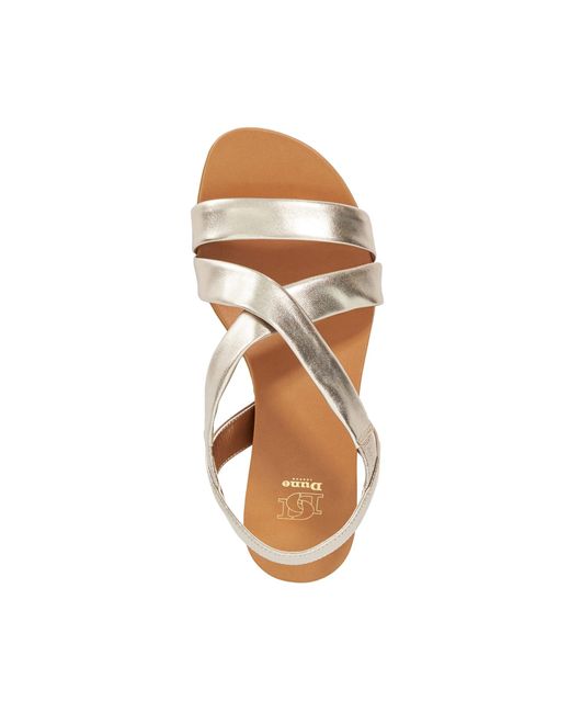 Dune Natural Landies Flat Sandals