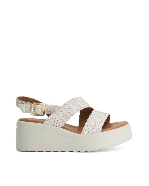 Dune Multicolor Wf Kerbie Woven Wedge Sandals