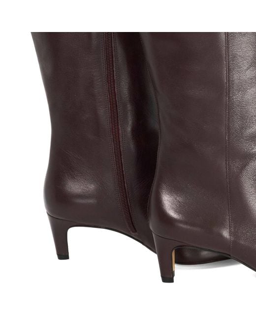 Dune Brown Wf Smoulder Heeled Knee-High Boots