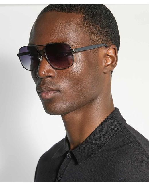 Dune Purple Oakes Rectangular Frame Sunglasses for men
