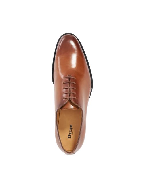Dune Brown Sylvester Premium Wholecut Leather Sole Lace-Ups for men