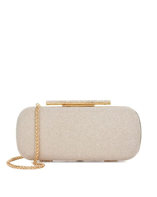 Dune Natural Body Structured Chain Strap Clutch Bag