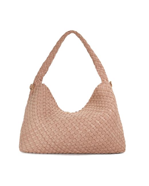 Dune Brown Deliberate L Woven Shoulder Bag