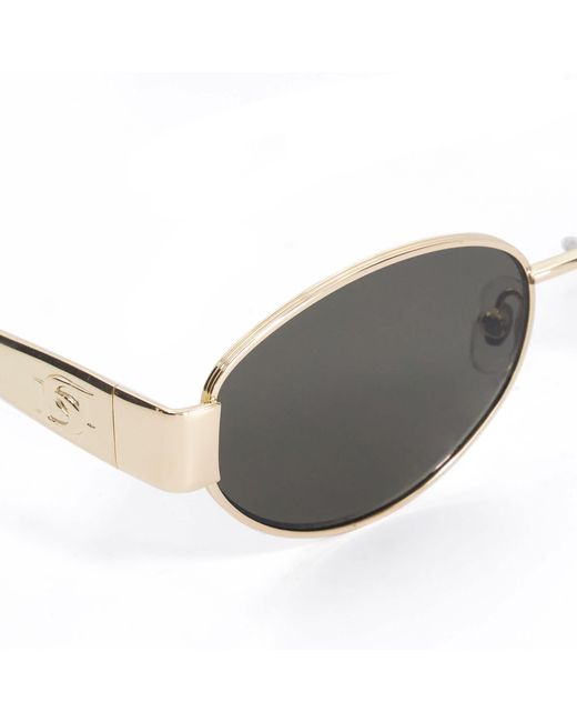 Dune Metallic Glee Oval Frame Tortoiseshell Sunglasses
